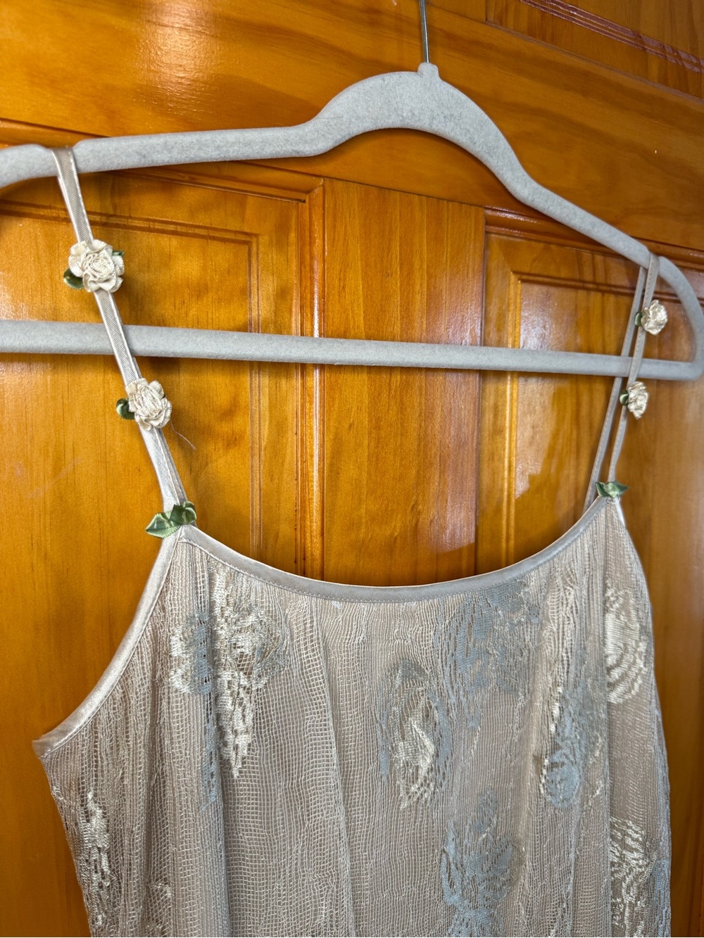 Cache Vintage Lace Maxi Dress with Floral pattern and Flower details Size Large - Picture 3 of 9